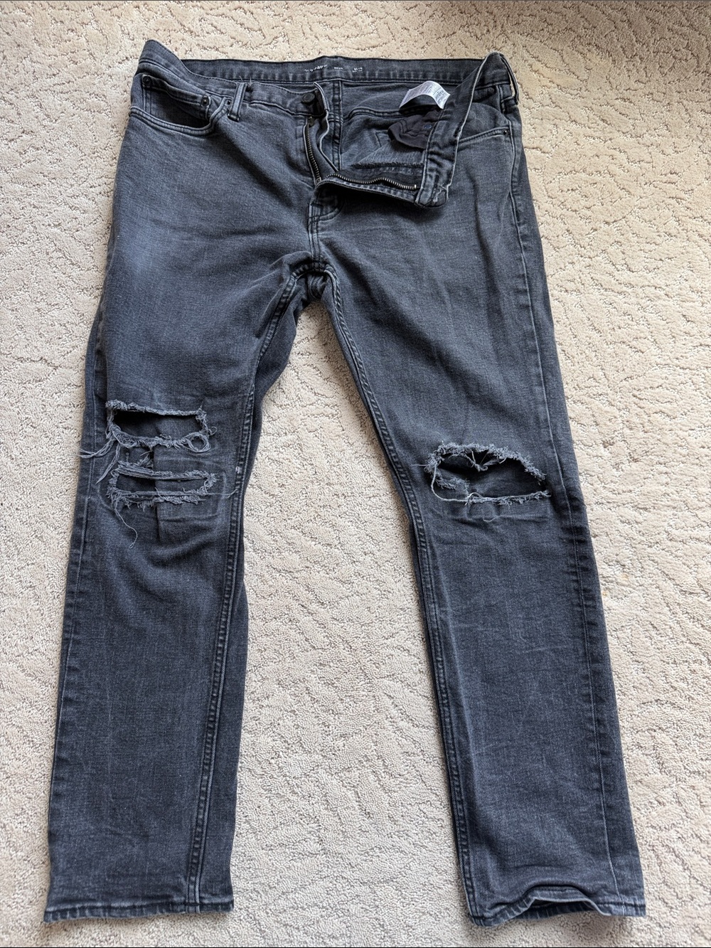 Old Navy Men's Slim Fit Ripped Jeans - Dark Gray